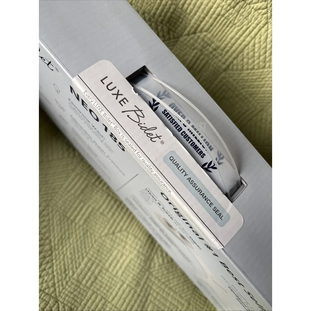 LUXE Bidet NEO 185 - Self-Cleaning, Dual Nozzle, Non-Electric White Sealed